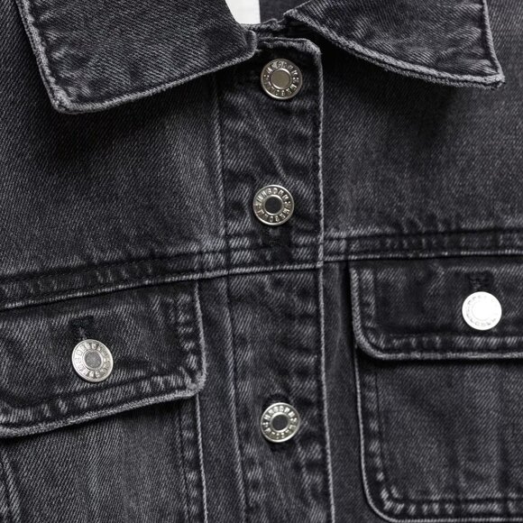 Mango Black Pocketed Denim Jacket/NWT/XXL - Picture 6 of 15